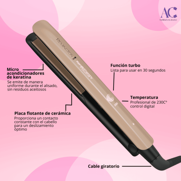 Plancha para cabello de Keratina