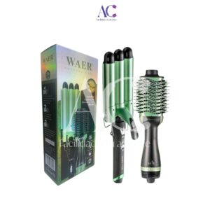 Combo Cepillo Secador + Waflera Ondas de Sirena Aguacate