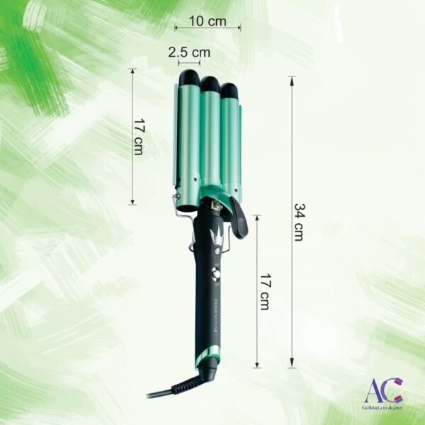 Combo Cepillo Secador + Waflera Ondas de Sirena Aguacate