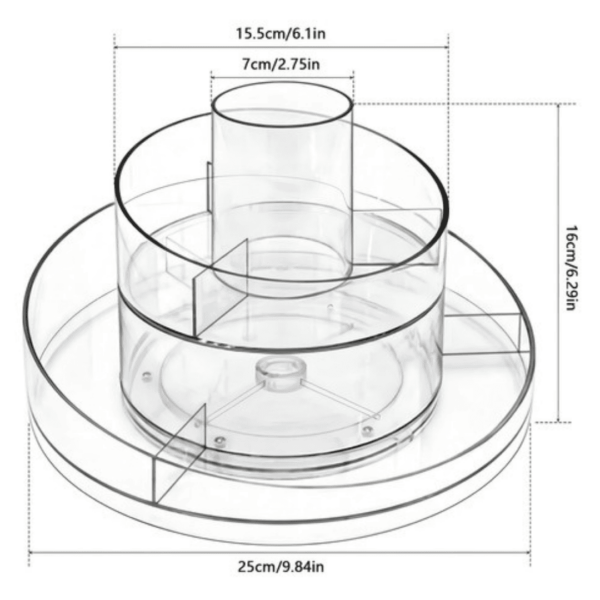 Organizador de Maquillaje Giratorio